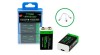 Acumulatoare bloc 9V PATONA Premium USB-C 2x 6F22 Litiu 3600mWh 1,5V re&icirc;ncărcabile, cu cablu de &icirc;ncărcare USB-C 1 &icirc;n 2