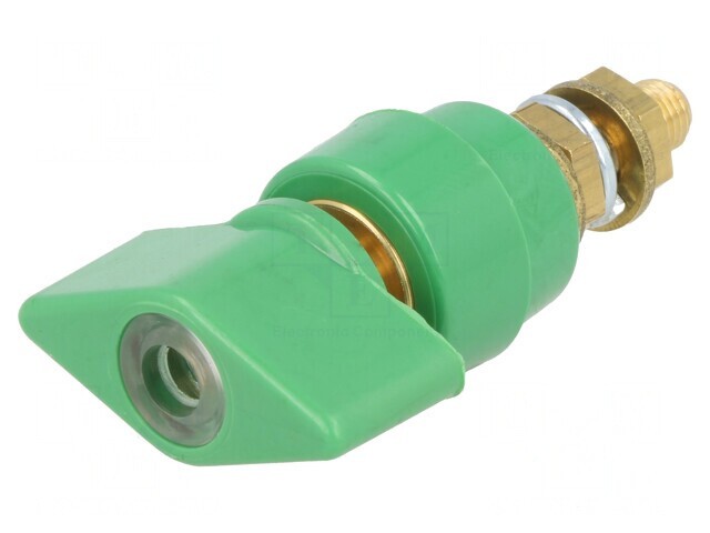 Clemă de laborator verde 1kVDC 63A pe panou