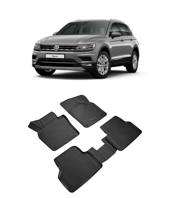 Covorase cauciuc tip tavita dedicate Volkswagen Tiguan (2011-2016)