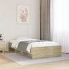VidaXL Cadru pat fără saltea, stejar sonoma 75x190 cm lemn prelucrat 3295711