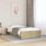 VidaXL Cadru pat fără saltea, stejar sonoma 75x190 cm lemn prelucrat
