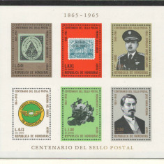 Honduras 1966 Mi Bl 8B MNH - 100 de ani de timbre