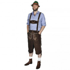 Pantaloni bavarezi cu palarie pentru Oktoberfest marimea XL foto