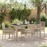 VidaXL Set de masă pentru grădină 5 pcs Bej Rattan poli 3334881