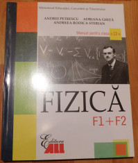 Manual Fizica F1 + F2 pentru clasa a XII-a de Andrei Petrescu foto
