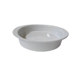 Vas termorezistent rotund, 16.5&times;13.5&times;3 cm, Alb