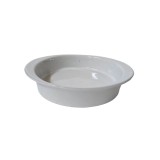 Vas termorezistent rotund, 16.5&times;13.5&times;3 cm, Alb