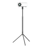 Cumpara ieftin Suport Videoproiector Reglabil 67-100 cm, Rotire 360&deg;, Inclinare 90&deg;, Pliabil, din Aluminiu, Usor de Montat, Negru/Gri