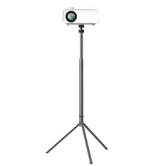 Suport Videoproiector Reglabil 67-100 cm, Rotire 360&deg;, Inclinare 90&deg;, Pliabil, din Aluminiu, Usor de Montat, Negru/Gri