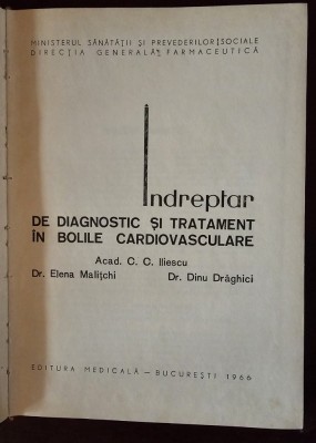 Indreptar de diagnostic si tratament in bolile cardiovasculare foto