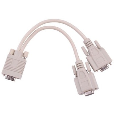 CABLU ADAPTOR VGA 15PINI TATA-2X 15PINI MAMA EuroGoods Quality foto