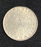Moneda 2 schilling 1928 Franz Shubert argint