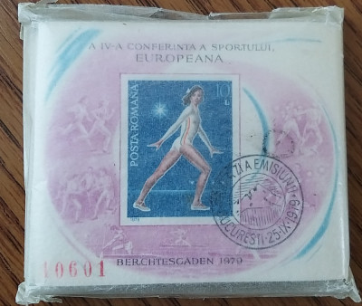 1979 colita nedantelata gimnastica Berchtesgaden lot 100 buc. stampila prima zi foto