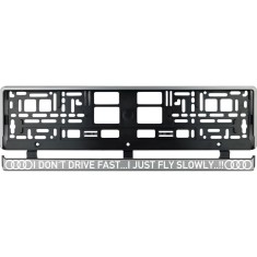 Set 2 bucati, suport numar inmatriculare argintiu Audi Drive