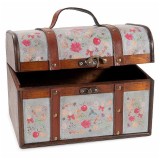 Cufar Craciun lemn imitatie piele 28x20x24 cm