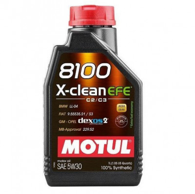 ULEI MOTOR FULL SINTETIC MOTUL 8100 X-CLEAN EFE ACEA C2 C3 5W30 1L foto