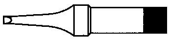 PT R8 VARF DE LIPIT 1,6MM WELLER, FORMA PLANA ASCUTITA 4PTR8-1 WELLER