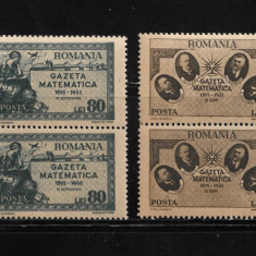 ROMANIA 1945 - GAZETA MATEMATICA, BLOC, MNH - LP 180