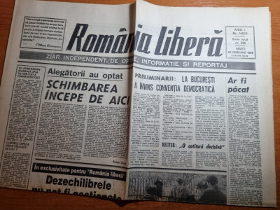 romania libera 25 februarie 1992-interviu theodor stolojan foto