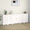 vidaXL Servantă, alb, 230x35x80 cm, lemn masiv de pin