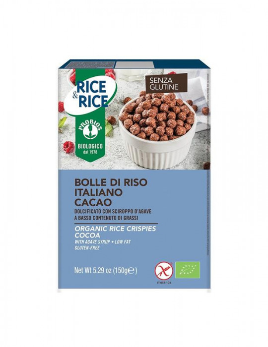 Cereale Bio Bilute Orez cu Cacao Fara Gluten Probios 150gr
