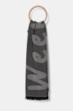 Weekend Max Mara esarfa de lana femei, culoarea negru, modelator, 2515541064600
