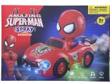 Masina bump and go Spiderman cu fum lumini 3d si baterii