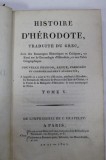 HISTOIRE D &#039; HERODOTE , TRADUITE DU GREC , TOME V , 1802