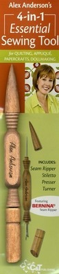 Alex Anderson&amp;#039;s 4-In-1 Essential Sewing Tool: Includes: Seam Ripper, Stiletto, Presser, Turner foto