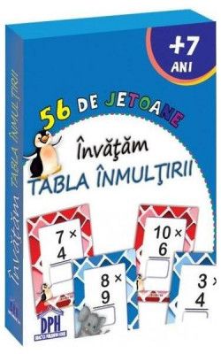 56 de Jetoane - Invățăm tabla &amp;icirc;nmulțirii﻿ - Paperback brosat - *** - Didactica Publishing House foto