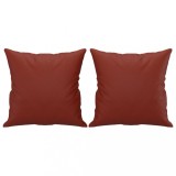 Cumpara ieftin Perne decorative, 2 buc., rosu vin, 40x40 cm, piele ecologica