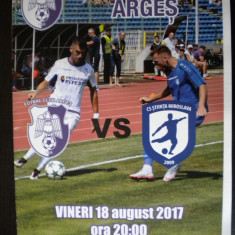 FC Arges - Stiinta Miroslava (18 august 2017), program de meci