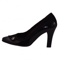 Pantofi dama, din piele naturala, Covi, B575-1, negru foto