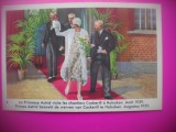 HOPCT 6388 IN VIZITA LA SANTIERELE COCKERIL -1929-REGINA ASTRID-FAMILIA REGALA BELGIA-CROMO LITHO-CIOCOLATA COTE D&#039;OR, Necirculata, Printata