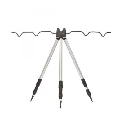 TRIPOD TELESCOPIC HAKUYO CU SUPORT PENTRU LANSETE, ALUMINIU, relabil inaltime 60CM - 123CM foto