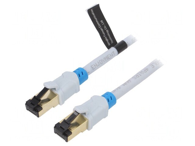 Cablu Patch S/FTP Cat6 RJ45 1m Gri