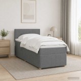Cumpara ieftin Pat boxspring cu saltea Gri inchis 80 x 200 cm Tesatura