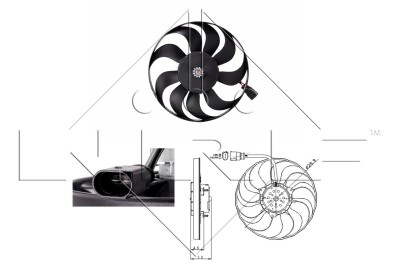 NRF 47381 Ventilator, radiator foto