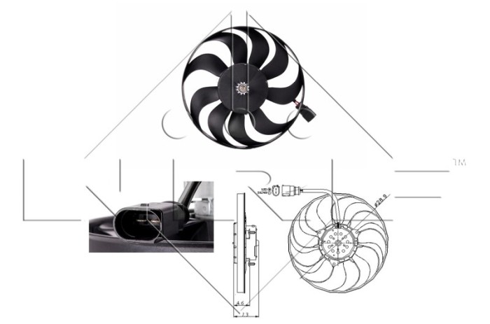 NRF 47381 Ventilator, radiator