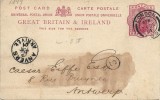 NI612 &Icirc;ntreg poștal Anglia 1 penny 1891/Postal Stationery Great Britain 1 penny 1891 circulated London &ndash; Anvers