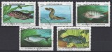 Nicaragua 1987 - Seria Completă &bdquo;Ictiologie / Pești de Apă Dulce și Ziua Mondială a Alimentației&rdquo; 5 Valori Ștampilat - Cod: -SW13