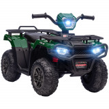 ATV electric copii, Ride-on, functii de mers inainte si inapoi, 12V, cu lumini | Aosom RO