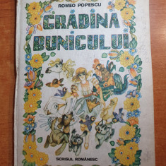 carte pt copii - gradina bunicului - de romeo popescu - din anul 1989