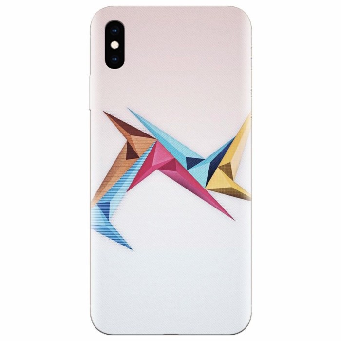 Husa silicon pentru Apple Iphone XS Max, Abstract Minimalistic Colors Triangles