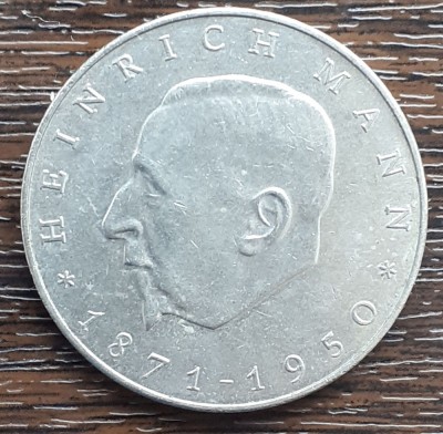 (M206) MONEDA GERMANIA DEMOCRATA (RDG, DDR) - 20 MARK 1971, HEINRICH MANN foto