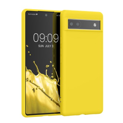 Husa kwmobile pentru Google Pixel 6a, Silicon, Galben, 57799.165 foto