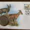 uzbekistan - FDC cu medalie, fauna wwf