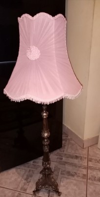Lampadar antic de dimensiuni impresionante din bronz masiv foto