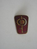 QW9 K 66 - Insigna - tematica tehnica comunism - expozitie tehnica - anul 1968, Romania de la 1950