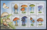 Angola 1999 - Ciuperci, MC de 8 timbre, MNH, Nestampilat